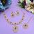 Maroon color rhodium plating festive wear designer necklace set