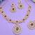 Maroon color rhodium plating festive wear designer necklace set