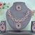 Blue color rhodium plating festive wear designer necklace set