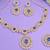 Blue color rhodium plating festive wear designer necklace set