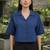 Blue cotton printed top for women