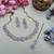 Purple color yellow gold plating festive wear designer necklace set
