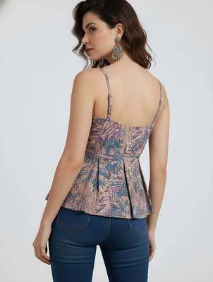Multicolor cotton printed top for women 3