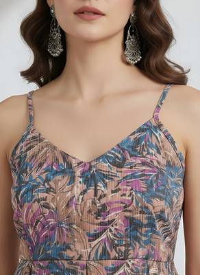 Multicolor cotton printed top for women 4
