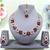 Maroon color yellow gold plating festive wear designer necklace set