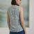 Grey cotton printed top for women