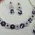 Blue color yellow gold plating festive wear designer necklace set