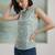 Grey cotton printed top for women