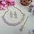 Pink color yellow gold plating festive wear designer necklace set