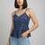Blue cotton printed top for women