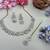 Green color yellow gold plating festive wear designer necklace set