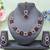 Purple color yellow gold plating festive wear designer necklace set