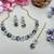 Green color yellow gold plating festive wear designer necklace set