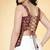 Burgundy cotton printed top for women