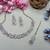 White color yellow gold plating festive wear designer necklace set