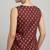 Maroon cotton printed top for women