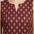 Maroon cotton printed top for women