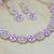 Pink color rhodium plating festive wear designer necklace set