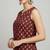 Maroon cotton printed top for women