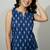 Blue cotton printed top for women