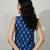 Blue cotton printed top for women