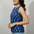 Blue cotton printed top for women