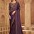 purple embellished sequinned satin heavy work saree
