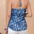 Blue cotton printed top for women