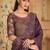 purple embellished sequinned satin heavy work saree