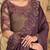 purple embellished sequinned satin heavy work saree