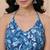 Blue cotton printed top for women