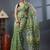 green ethnic motifs silk cotton handloom jamdani saree