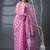 pink ethnic motifs silk cotton handloom jamdani saree