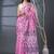pink ethnic motifs silk cotton handloom jamdani saree