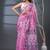pink ethnic motifs silk cotton handloom jamdani saree