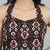 Black cotton printed top for women