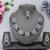 Green color rhodium plating festive wear designer necklace set