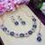 Green color rhodium plating festive wear designer necklace set