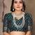 teal ethnic motifs zari silk blend banarasi saree