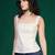 Off-white cotton printed top for women