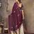 maroon ethnic motifs zari silk blend banarasi saree