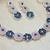 Green color rhodium plating festive wear designer necklace set