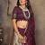 maroon ethnic motifs zari silk blend banarasi saree