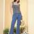 Grey cotton printed top for women