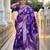 violet woven design zari silk blend banarasi saree