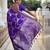 violet woven design zari silk blend banarasi saree