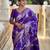 violet woven design zari silk blend banarasi saree