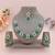 Green color rhodium plating festive wear designer necklace set