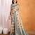 beige floral woven design zari banarasi saree