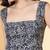 Grey cotton printed top for women